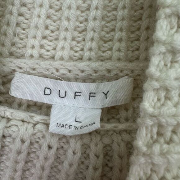 Duffy Women’s Cream Pastel Yellow Ombre Cashmere Blend Funnel Neck Sweater - Picture 3 of 8